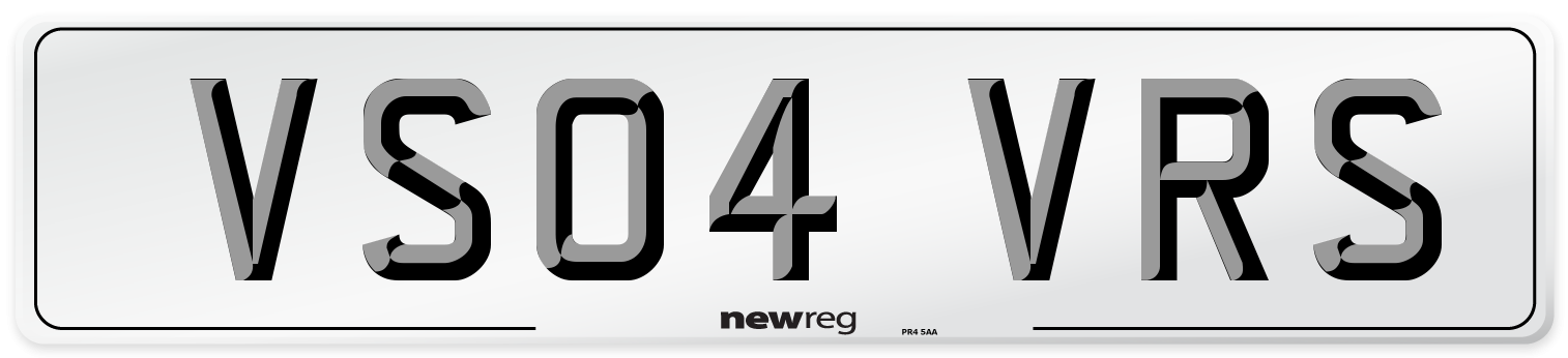 VS04 VRS Number Plate from New Reg